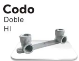 Codo Doble HI PPR PP-RCT PN16 termofusión
