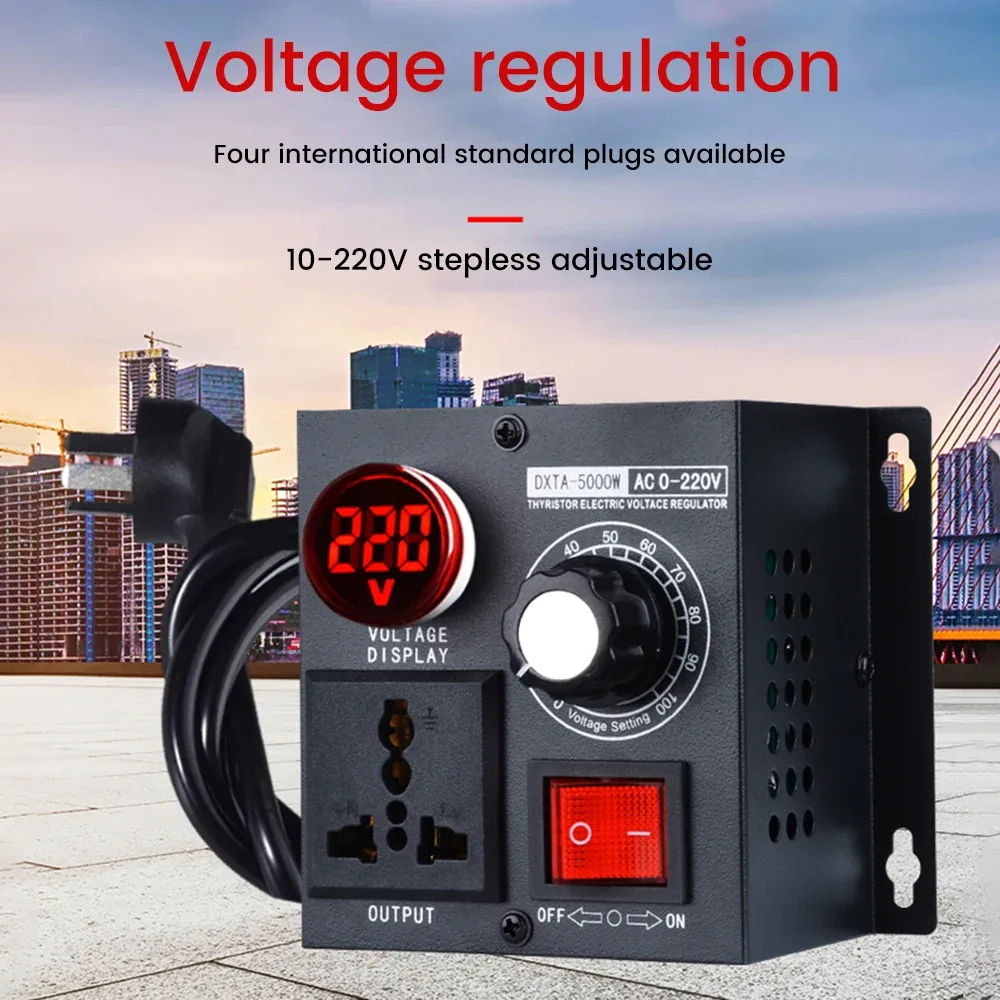 Regulador de voltaje monofásico variable 5000 W salida 0-220 V control por tiristor Punta Arenas